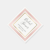 Modernes Rosa und Gold Brautparty Napkins Serviette (Ecke)