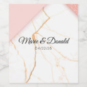Modernes Rosa- und Gold-Glitzer Weinetikett (Einzelnes Label)