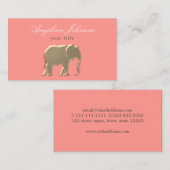 Modernes Rosa und Gold Visitenkarte (Vorne/Hinten)