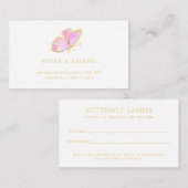 Modernes Rosa- und Goldbarmherzigkeit Empfehlungskarte (Vorne/Hinten)