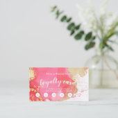 Modernes rosa und goldenes Grundstück Treuekarte (Stehend Vorderseite)