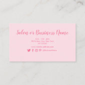 Modernes rosa und goldenes Grundstück Treuekarte (Rückseite)