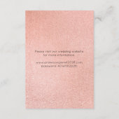 Modernes Rosa- und Goldmarmor Begleitkarte (Rückseite)