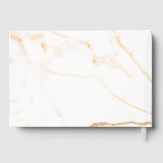 Modernes Rosa- und Goldmarmor Gästebuch (Rückseite)