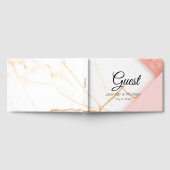 Modernes Rosa- und Goldmarmor Gästebuch (Voll)
