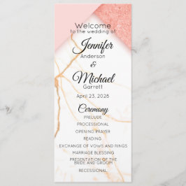 Modernes Rosa- und Goldmarmor Programm