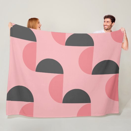 Modernes Rosa und Grau des Mittelalters Fleecedecke (Beispiel)