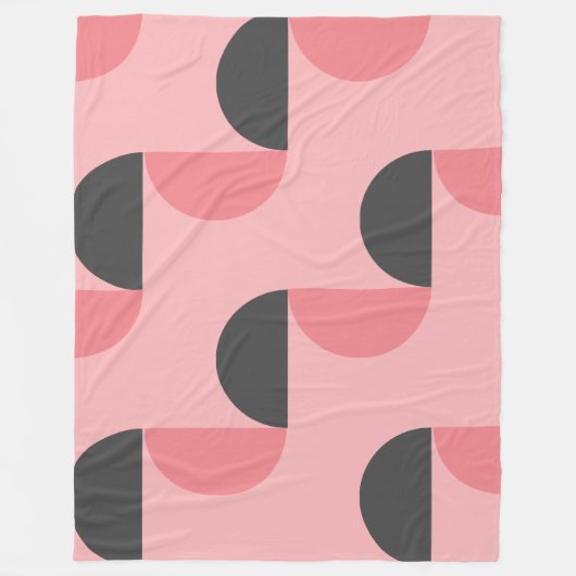 Modernes Rosa und Grau des Mittelalters Fleecedecke (Vorderseite)