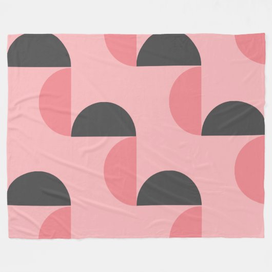 Modernes Rosa und Grau des Mittelalters Fleecedecke (Vorderseite (Horizontal))