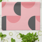 Modernes Rosa und Grau des Mittelalters Geschirrtuch (Gefaltet)