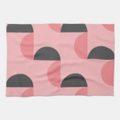 Modernes Rosa und Grau des Mittelalters Geschirrtuch (Horizontal)