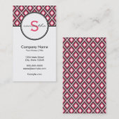 Modernes rosa und Grau Visitenkarte (Vorne/Hinten)