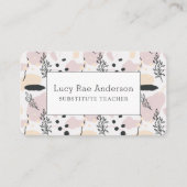 Modernes Rosa und Grau Visitenkarte (Vorderseite)