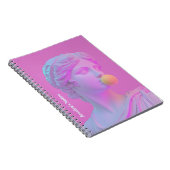 Modernes Rosa und Lila Pop Kunst, Dichtung und Mus Notizblock (Rechte Seite)