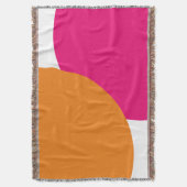 Modernes Rosa und Orange Abstrakt Decke (Vorderseite Vertikal)