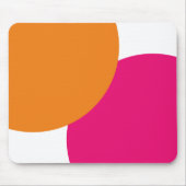 Modernes Rosa und Orange Abstrakt Mousepad (Vorne)