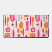 Modernes rosa und orangefarbenes Abstraktes Muster Schreibtischunterlage (Vorderseite)