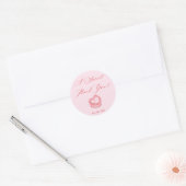 Modernes Rosa und Rot Runder Aufkleber (Umschlag)