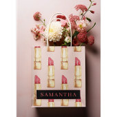 Modernes rosa und rotes Lipstick Muster Mädchen mi Große Geschenktüte