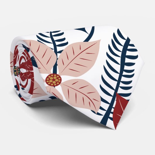 Modernes rosa und rotes Muster Krawatte (Gerollt)