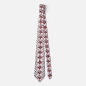 Modernes rosa und rotes Muster Krawatte (Vorderseite)