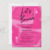 Modernes Rosa und Schwarz Lassen Sie sich jedes Ev Einladung (Vorderseite)