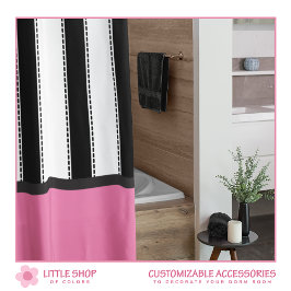 Modernes Rosa- und Schwarz-Strickzimmer Duschvorhang