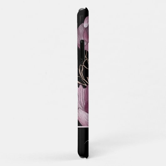 Modernes rosa- und schwarzbläsernes Muster Mit Mon Case-Mate iPhone Hülle (Hinten/Rechts)