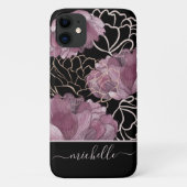 Modernes rosa- und schwarzbläsernes Muster Mit Mon Case-Mate iPhone Hülle (Rückseite)