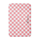 Modernes Rosa und Weiß Badematte (Vorderseite Vertikal)