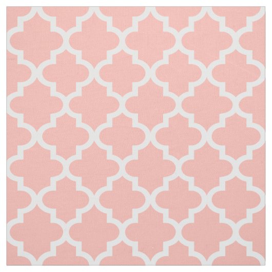 Modernes rosa und weißes Quatrefolienmuster Stoff (Muster)