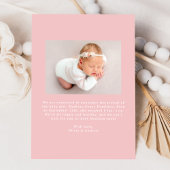 Modernes Rosa Wavy Frame 2 Foto Geburt Ankündigung