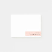 Modernes Rosa Weibchen Minimalistisch einfach Post-it Klebezettel (Vorderseite)