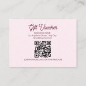 Modernes Rosa Weihnachtsgeschäft Rabattkarte (Rückseite)