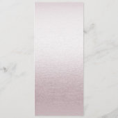 Modernes rosa, weißes Blumenmenü Menükarte (Rückseite)