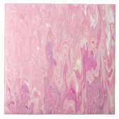 Modernes, rosa weißes Marmorgemälde, abstraktes De Fliese (Vorderseite)