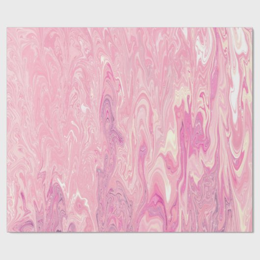 Modernes, rosa weißes Marmorgemälde, abstraktes De Geschenkpapier (Flach)