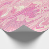 Modernes, rosa weißes Marmorgemälde, abstraktes De Geschenkpapier (Ecke)