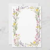 Modernes rosa Wildblume Brautparty Einladung (Rückseite)