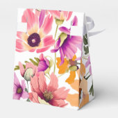 Modernes, rosa Wildblume Brautparty Geschenkschachtel (Rückseite)