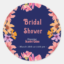 Modernes, rosa Wildblume Brautparty