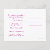 Modernes Rosa Wir haben die neue Postkarte (Rückseite)