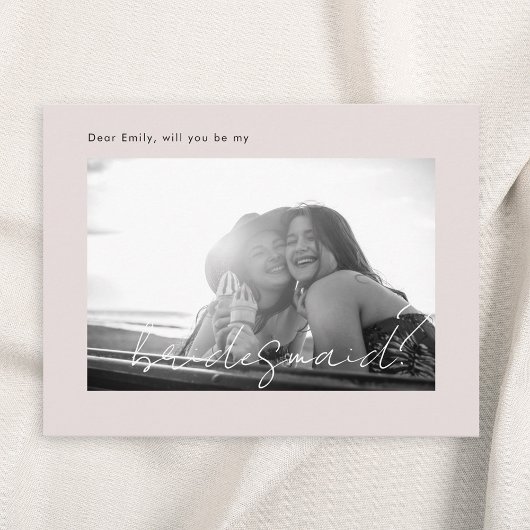 Modernes Rosa wird mein Foto sein Einladungspostkarte