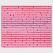 Modernes rosa Ziegelmauermuster Geschenkpapier (Flach)