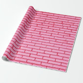 Modernes rosa Ziegelmauermuster Geschenkpapier (Ungerollt)