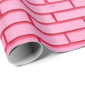 Modernes rosa Ziegelmauermuster Geschenkpapier (Rolleneckpunkt)