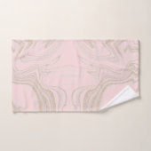 Modernes, rosafarbenes, abstraktes Marmormuster Badhandtuch Set (Handtuch)