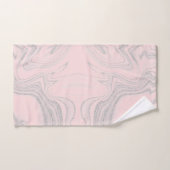 Modernes, rosafarbenes, abstraktes Marmormuster Badhandtuch Set (Handtuch)