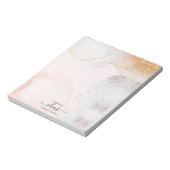 Modernes, rosafarbenes abstraktes personalisiertes notizblock (Rotiert)