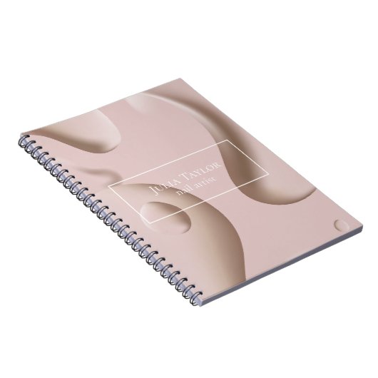 Modernes, rosafarbenes Berufliches Nagelkünstlerge Notizblock (Rechte Seite)